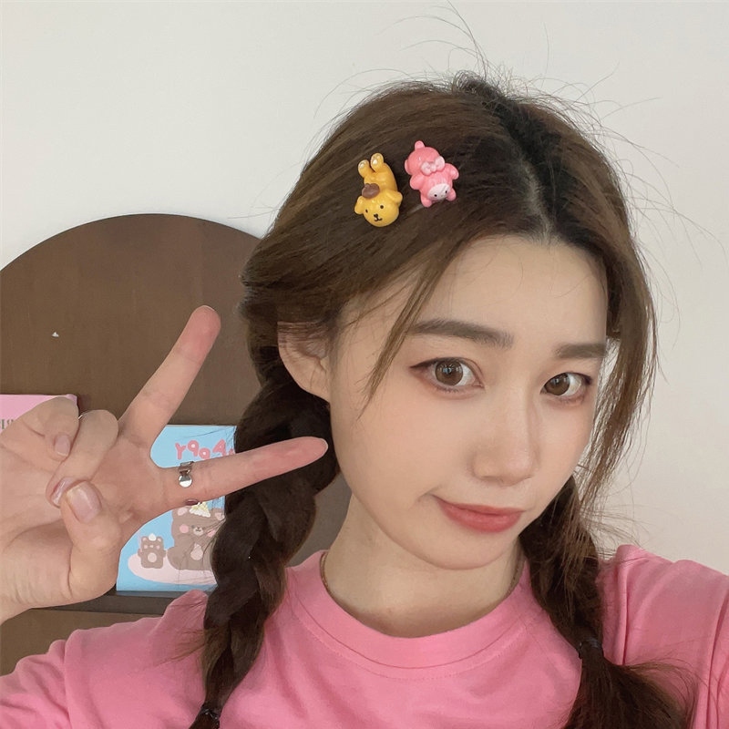 ส่งเร็ว กิ๊บติดผมซานริโอ้การ์ตูนน่ารักเกาหลีหน้าม้าคลิปด้านข้างหวานละเอียดอ่อนนักเรียนเครื่องประดับผมเด็กผู้หญิง-Ranliyy