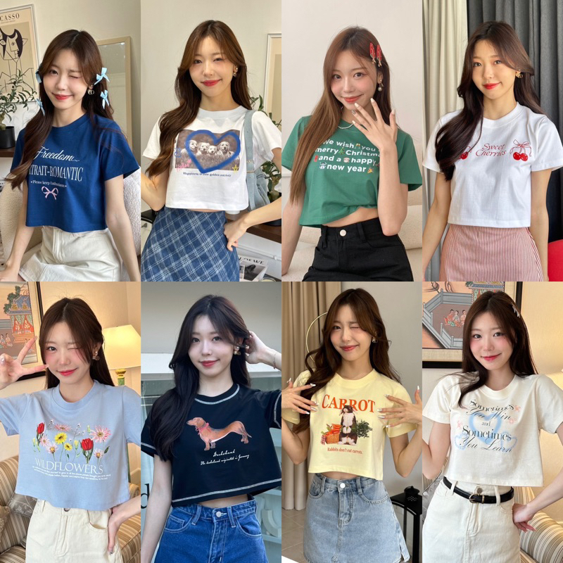 mor.may|เสื้อยืดbaby tee crop cotton100%