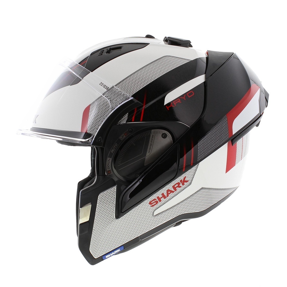 หมวกเปิดคางไปด้านหลัง มาตรฐานใหม่ มีแว่นกันแดดในตัว #Shark EVO-ES ที่ใคร ๆ ต่างตามหา ลาย Kryd Anthracite Black [AKA]