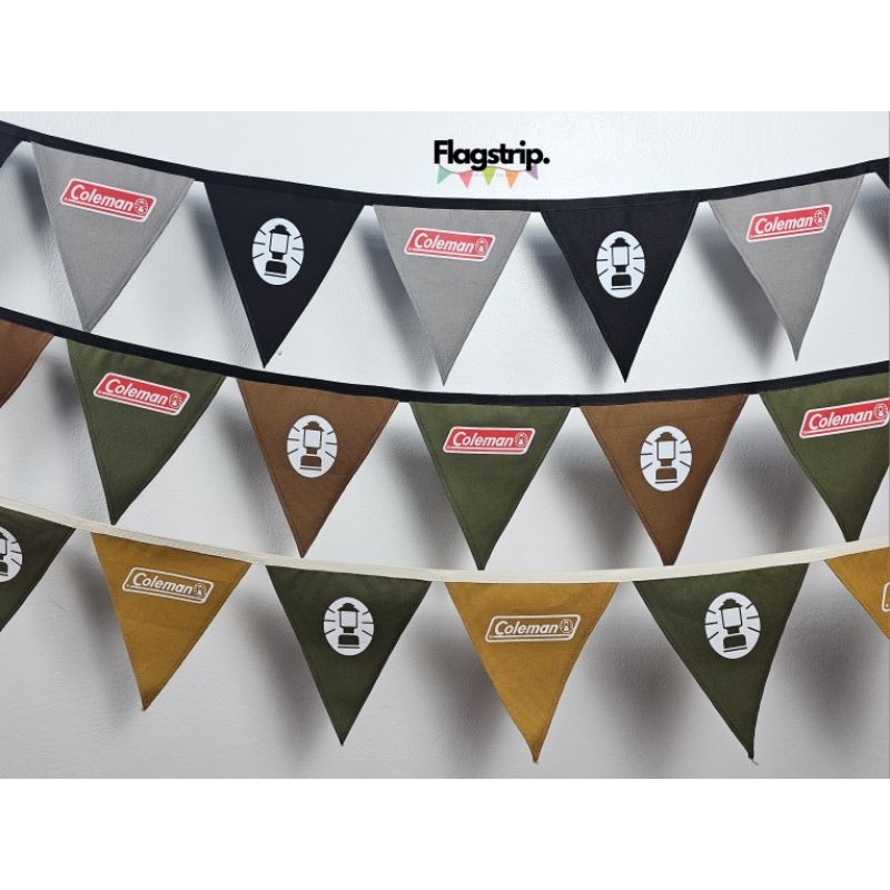 ธงราว ธงแคนวาส ธงตกแต่งเต้นท์ ธงแคมป์ปิ้ง ธงcoleman cross dome270