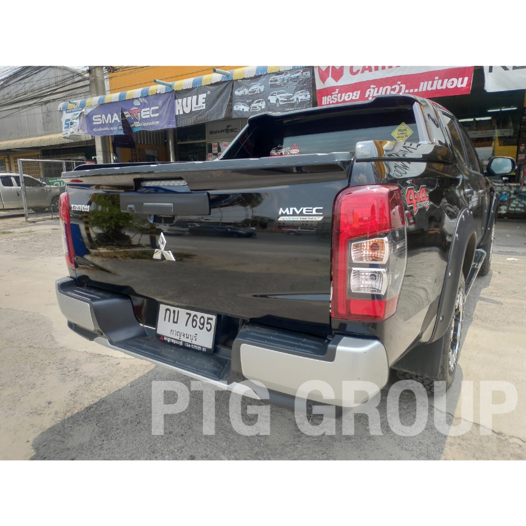 กันชนท้าย MITSUBISHI TRITON 2019-2022 ทรงห้างตัวหนา งานสี *พร้อมส่งจากไทย*