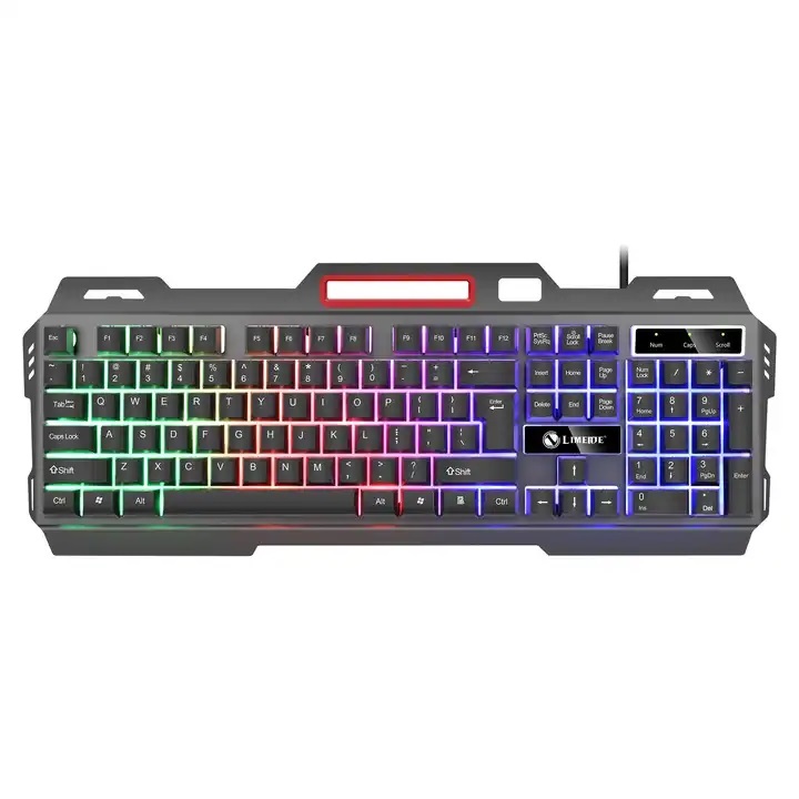 Keyboard ไฟRGBComputer Gamer High Speed Colorful RGB Light USB Mini Mobile Gaming Keyboard