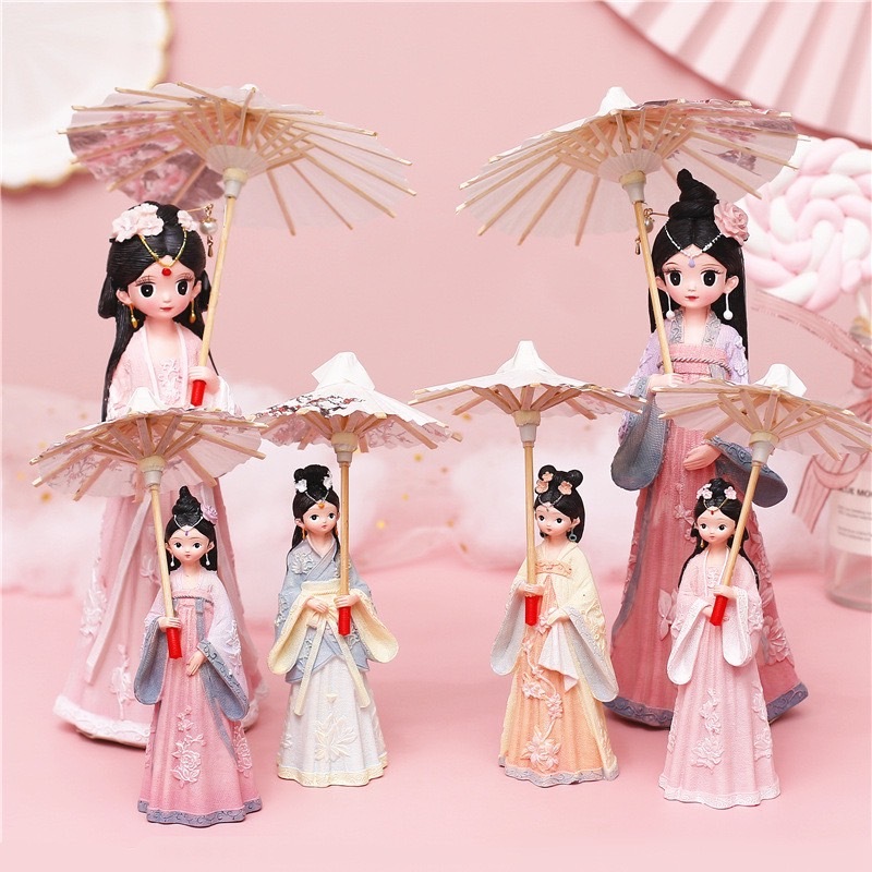 รุ่นใหม่! ฟิกเกอร์สาวชุดจีน ฟิกเกอร์สไตล์จีน งานเรซิ่น งานสวยมาก-พร้อมส่งจากไทย