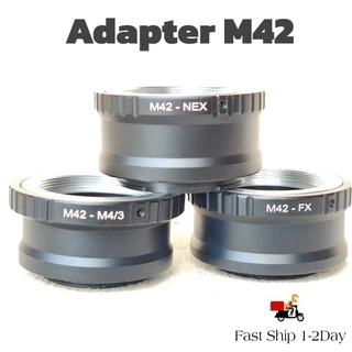 อะเดปเตอร์ Adapter M42 to Screw Metal Lens NEX (sony) Fx (fuji) M4/3 (Lumix,Olympus) แบบมีบ่า