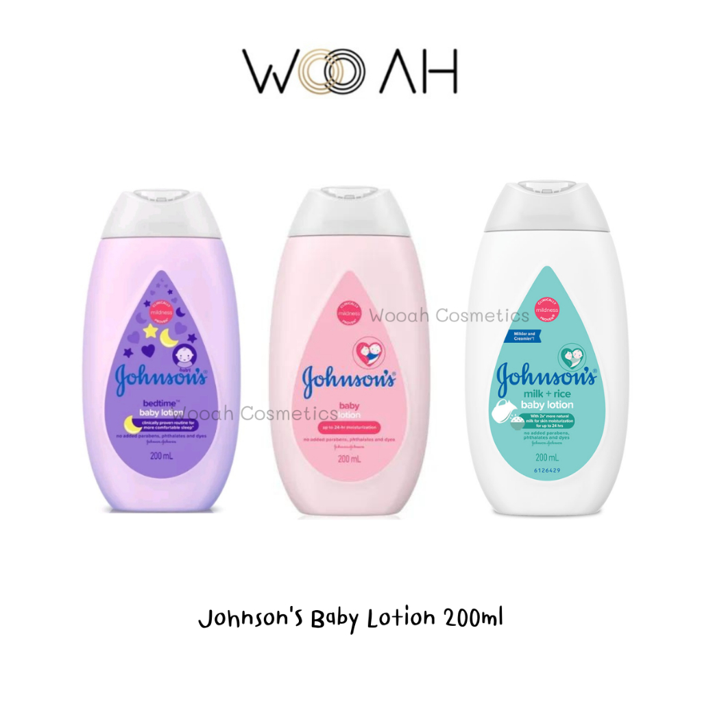 จอห์นสัน เบบี้ โลชั่น 100ml/200ml ครีมบำรุงผิว เบดไทม์ เบบี้ โลชั่น มิลค์+ไรซ์โลชั่น Johnson's Body Lotion