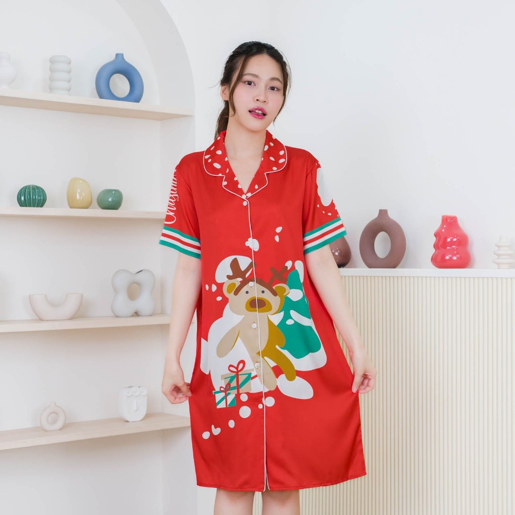 C90 ชุดนอน LovelyNight กระโปรง Christmas