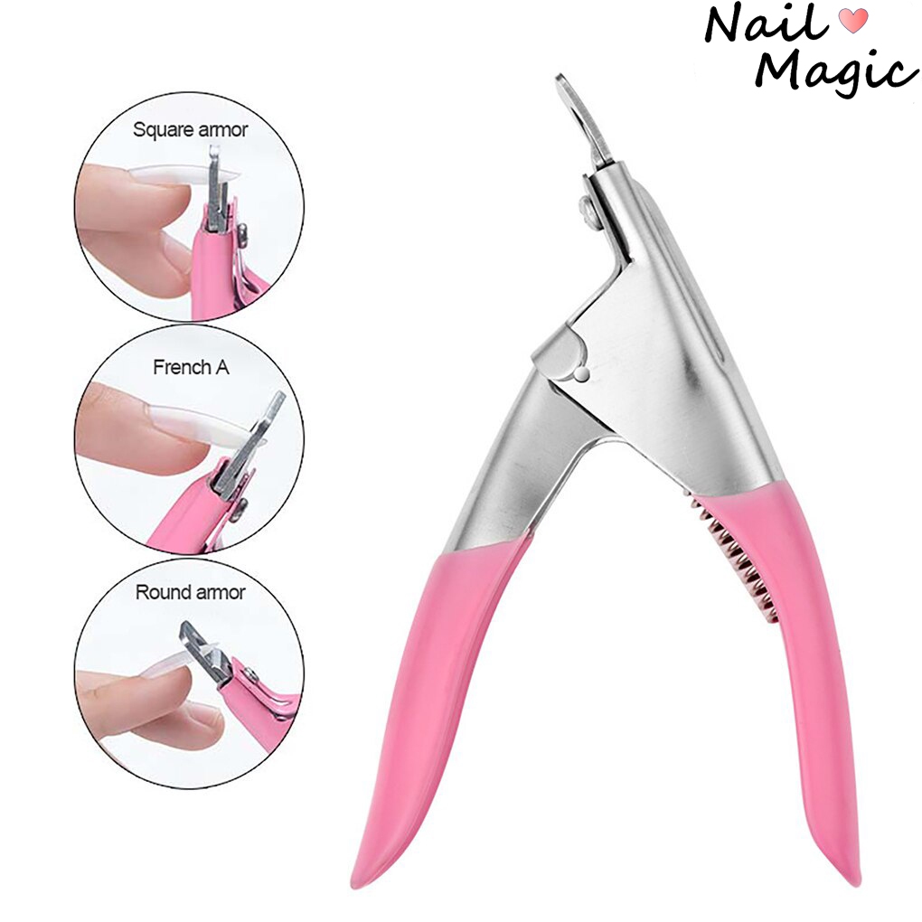 Nail.magic กรรไกรตัดเล็บรูปตัวยู กรรไกรตัดเล็บปลอม  สเตนเลส สําหรับร้านเสริมสวย บ้าน DIY กรรไกรตัดหนังกําพร้าห สเตนเลส ราคา ถูกที่สุด ดีลบีเคเค รูปภาพหลัก