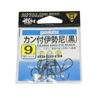 Gamakatsu ISEAMA RING EYE BLACK เบ็ดกามาซองฟ้า MADE IN JAPAN