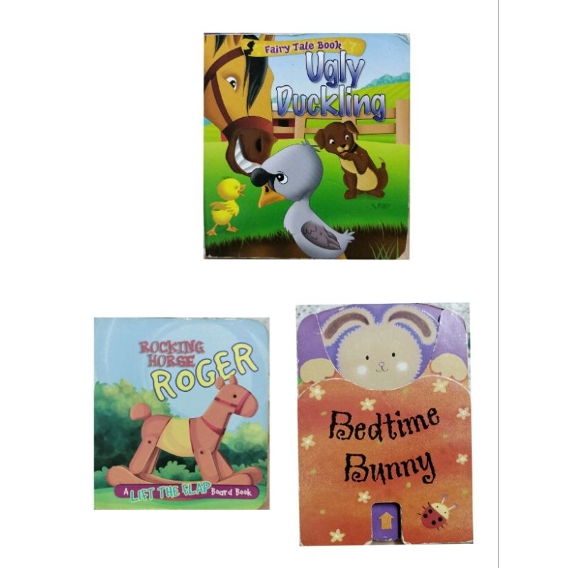 ขายเหมา board book ไซส์เล็ก 3 เล่ม Ugly Duckling/Rocking Hourse Roger/ Bedtime Bunny