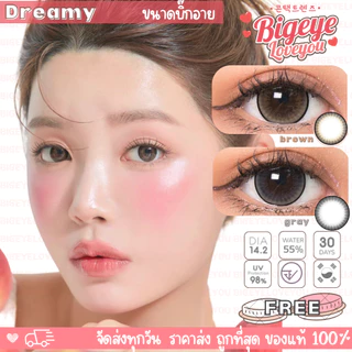 คอนแทคเลนส์ Dreamy Brown / Gray / Black (Kitty Kawaii) ขนาดบิ๊กอาย 💖 ขายดีมาก🥇