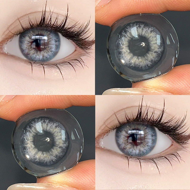 MIDROO แว่นตาสายตาสั้น คอนแทคเลนส์ คอนแทคเลนส์สี 🌈DNA🌈 Taylor Grey บิ๊กอาย น้ำตาล เทา เขียว