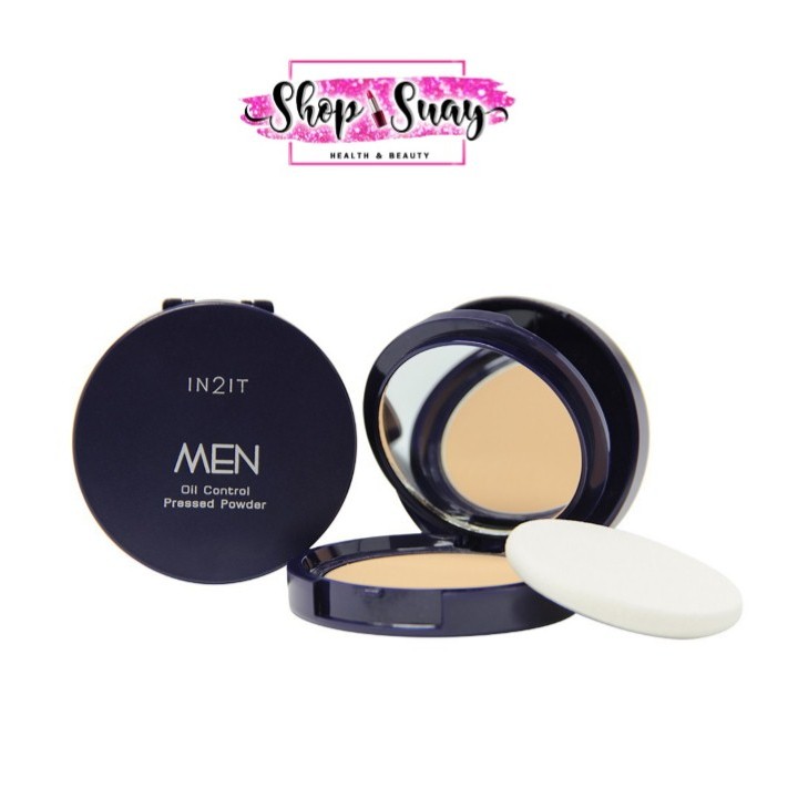 แป้งพัฟผู้ชาย IN2IT - Men Oil Control Pressed Powder (7g.)