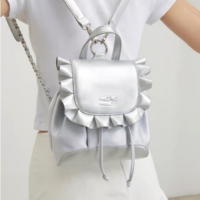 (พร้อมส่ง) crying center silver mini backpack *ลิขสิทธิ์แท้*