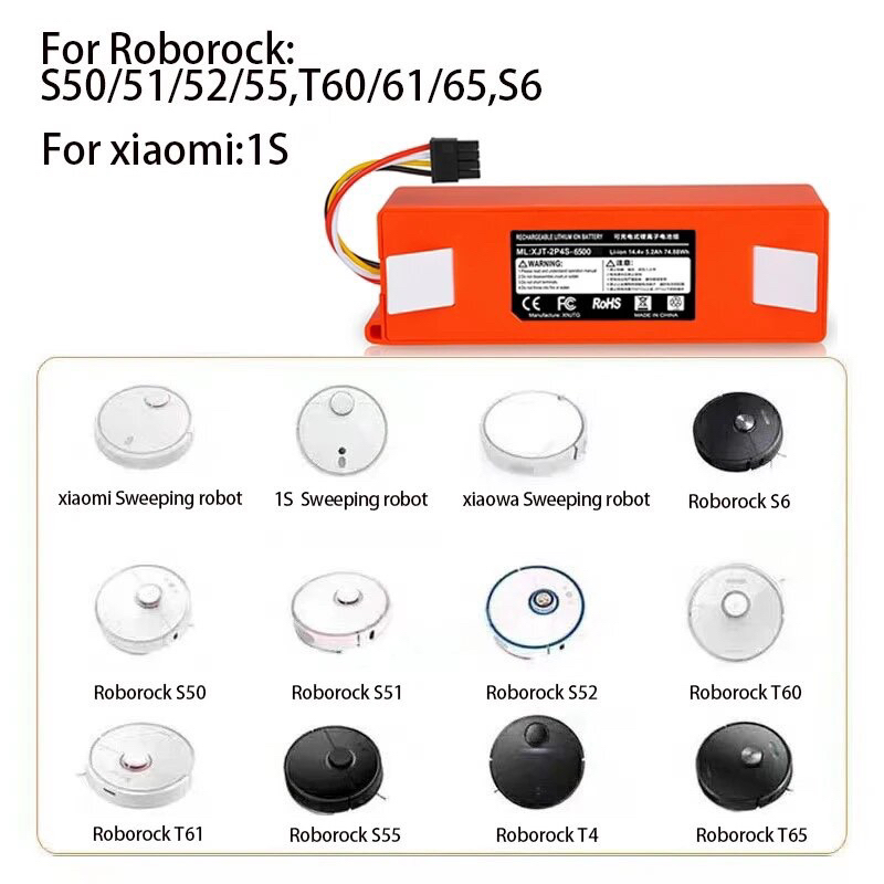 แบตเตอรี่  Battery Xiaomi Robot Vacuum Roborock 1S / C10/ C35/ S5-6-7/ S50-51-52-53-55/ T6-61-65