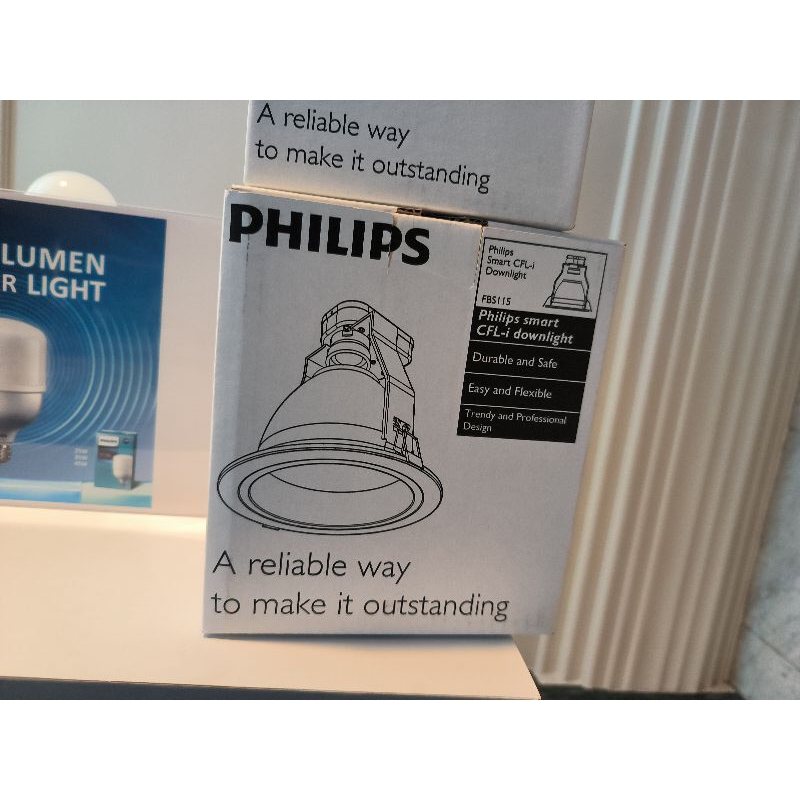 Philips ดาวไลน์ FBS115 ขนาด 5นิ้ว ฟิลลิป์ ขอบขาว โคมฝั่งฝ้า ทรงกลม Dowmlight Philips