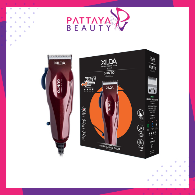 XILDA ปัตตาเลี่ยน รุ่น GUNTO (กุนโตะ) ตัวเครื่องสีแดง เหมาะสำหรับผมเส้นใหญ่และหนา