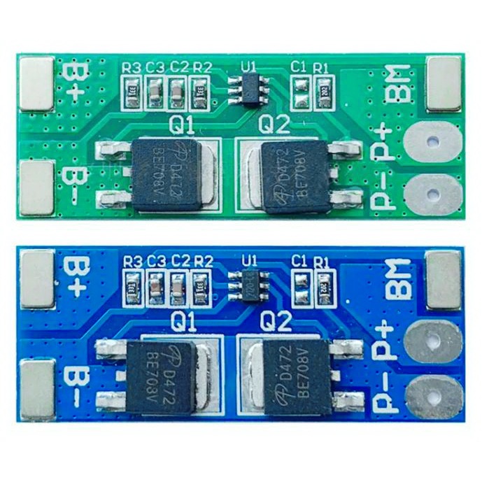 2S 8A Li-ion 7.4V 8.4V 18650 Bms Pcm 10a Peak Current Battery Protection Board for Li-ion LifePo4 Battery