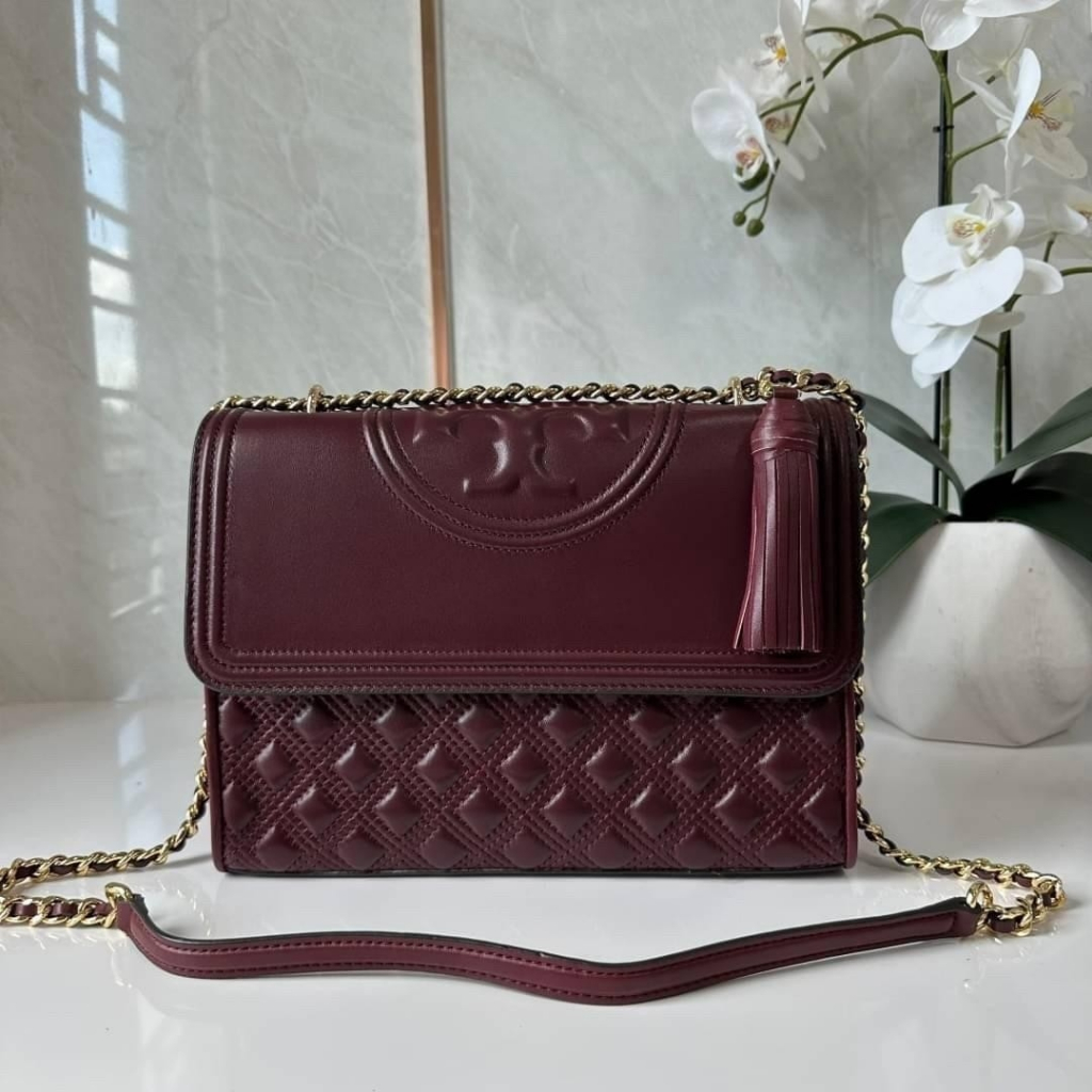 กระเป๋าสะพาย ทรงสวย TORY BURCH FLAEMING CONVEERTIBLE  SHOULDER BAG  กระเป๋าสะพายสายโซ่