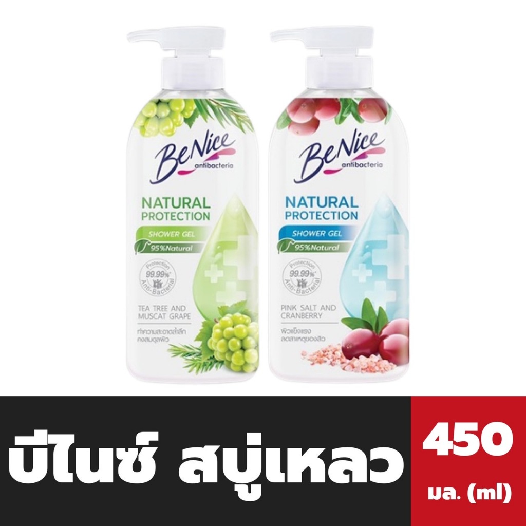 บีไนซ์ สบู่เหลว Natural Protection 450 มล. Benice antibacteria เนเชอรัล โพรเทคชั่น Shower Gel