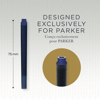 Parker หมึกหลอด สำหรับปากกาหมึกซึม ไส้ปากกาคอแร้ง แพ็ค 5 ชิ้น Parker Quink refill pack 5 CT Blue, Black