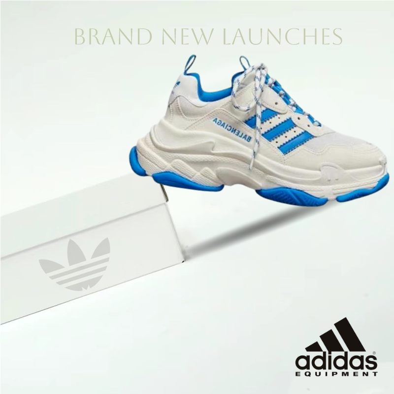 Adidas x Balenciaga Triple S สีฟ้า ของแท้100%💯รองเท้าผ้าใบ