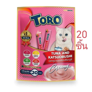 Toro ขนมแมวเลีย โทโร่ โทโร่ แพ็คสุดคุ้ม 20 ซอง ซองละ 15 กรัม