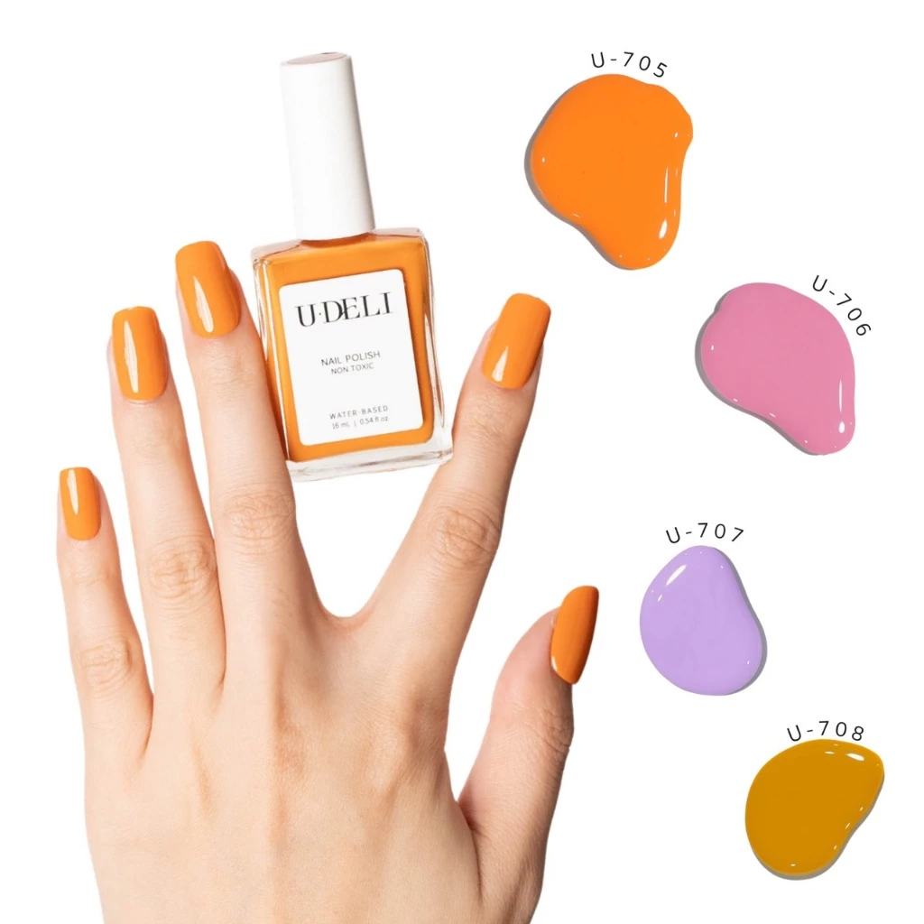 สีทาเล็บกึ่งเจล ไม่อบ U-DELI Vegan Nail Polish 16ml สีหวานละมุน ไร้กลิ่นฉุน เล็บไม่เหลืองบาง Group