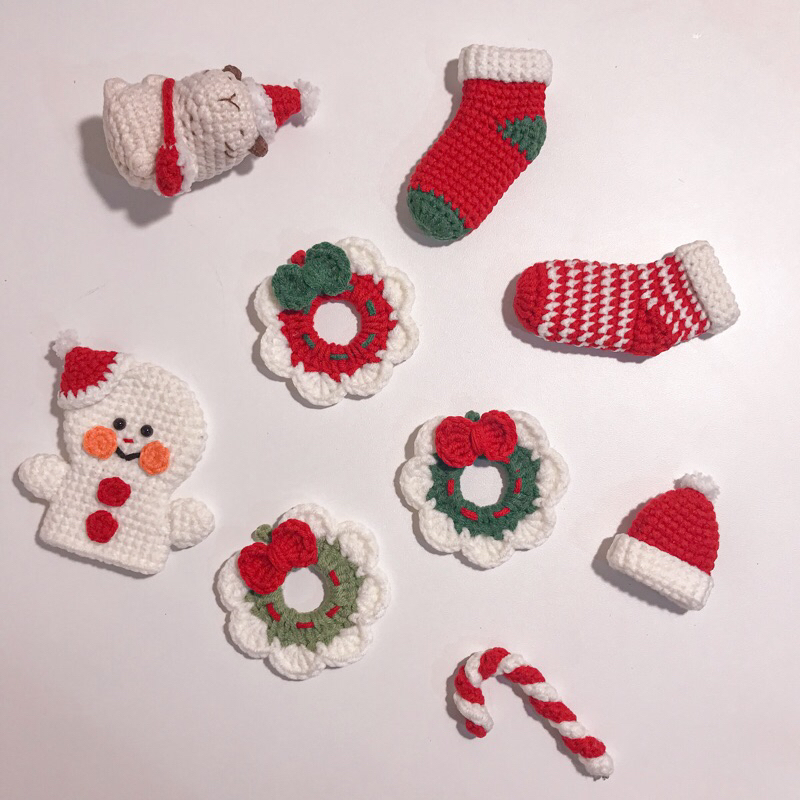 Christmas crochet | พวงกุญแจไหมพรมคริสต์มาส