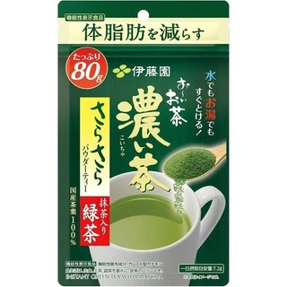 (แท้💯 พร้อมส่ง) ITOEN ชาเขียว ผง ชาลดไขมัน ชนิดผง 80g ชาเขียวญี่ปุ่น Itoen Instant Green Tea with Matcha จากญี่ปุ่น