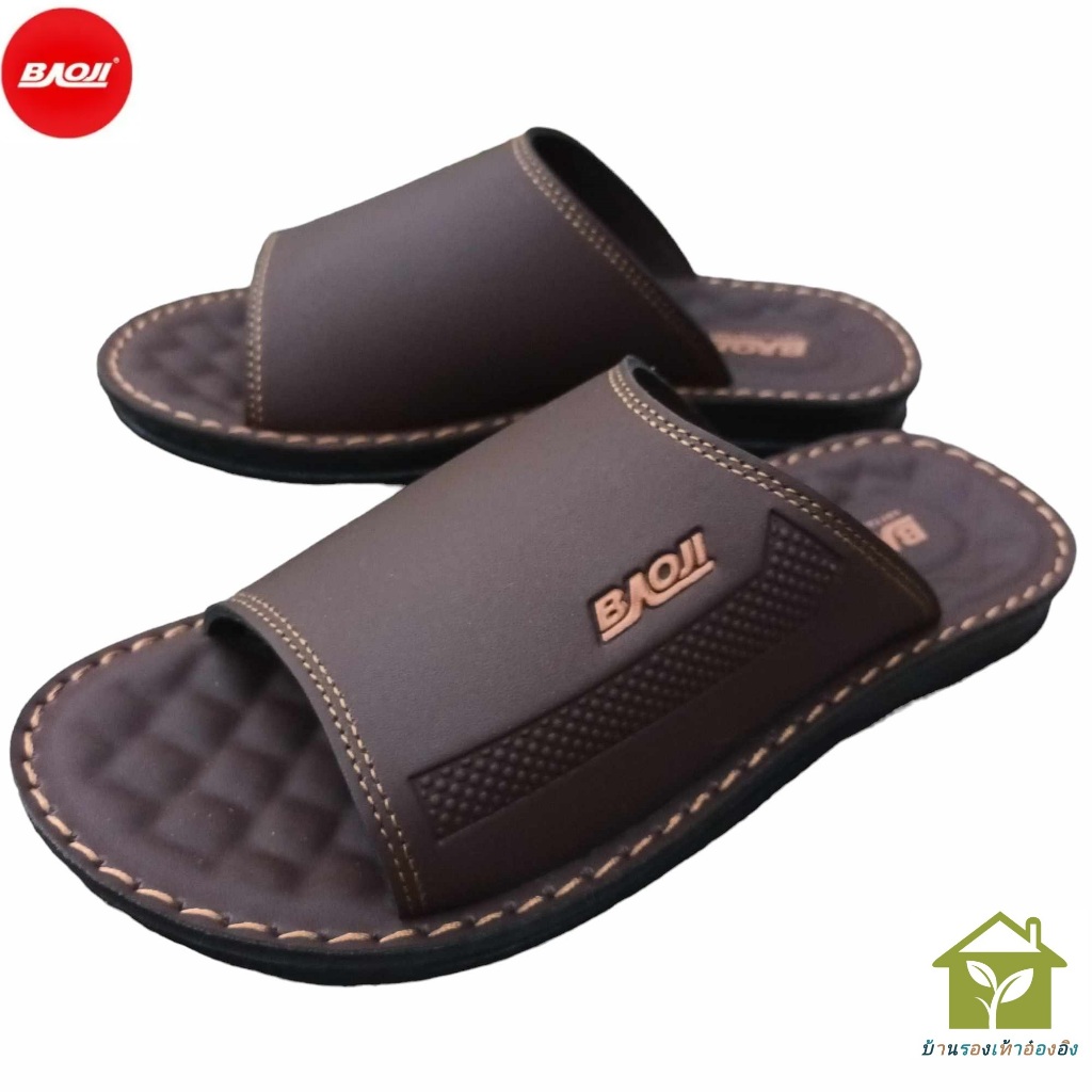 รองเท้าแตะสวมหนังชาย BAOJI แท้ รุ่น PM106 Size 39-44