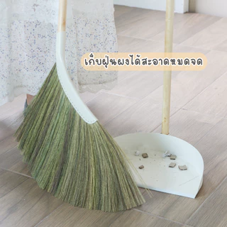 Sweepy ชุดไม้กวาดดอกหญ้าพร้อมที่โกย ภายใน ทำจากดอกหญ้าธรรมชาติและเหล็กเนื้อดี