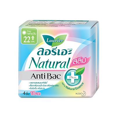Laurier AntiBac  ลอรีเอะ เนเชอรัล สลิม 4 แผ่น