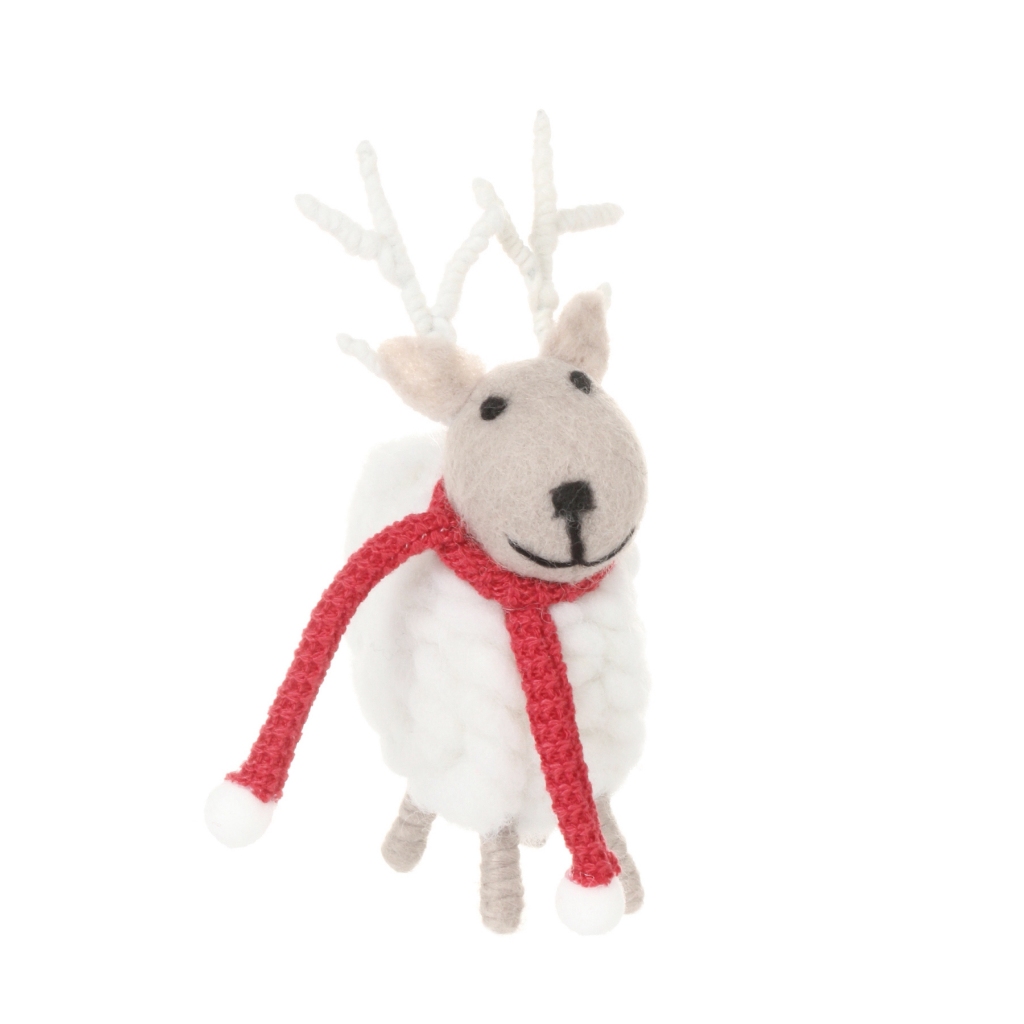 [2023Xmas] Fluffy reindeer muffler ornament