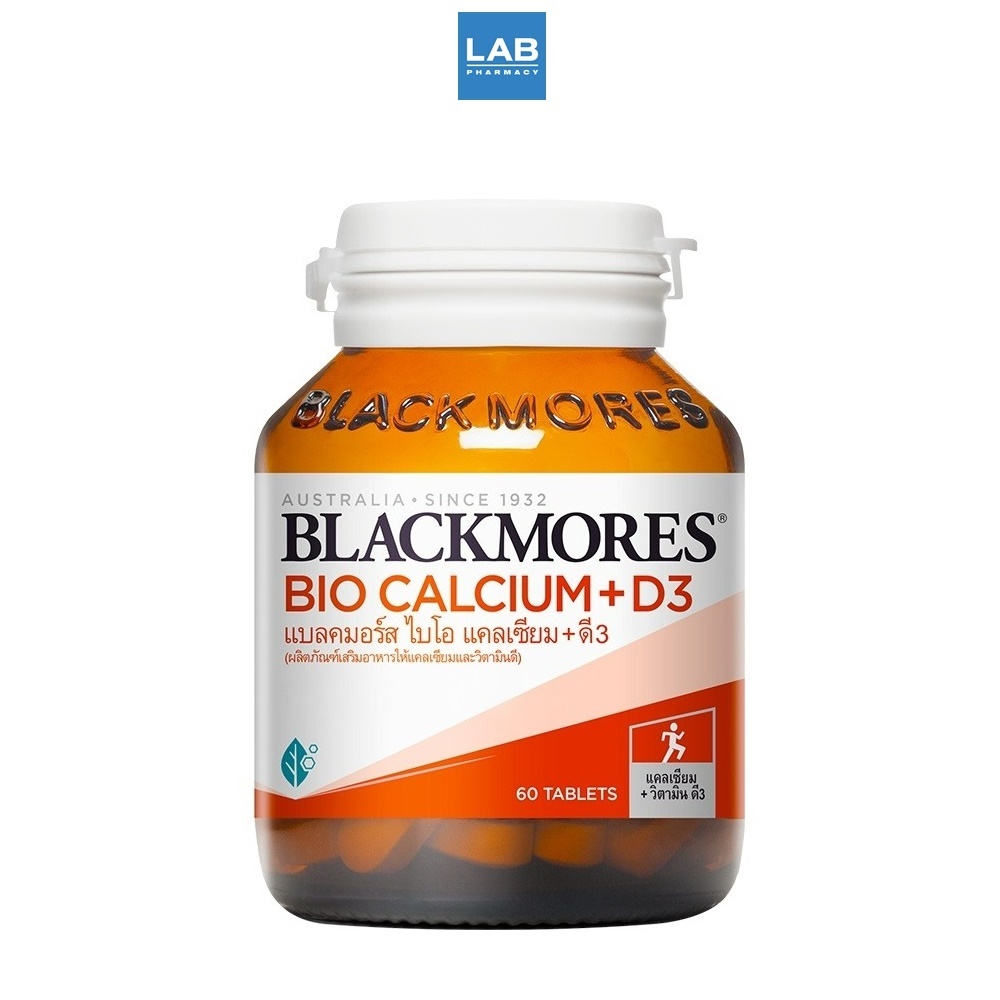 Blackmores Calcium+D3 60 tablets - แบลคมอร์ส แคลเซียม ผลิตภัณฑ์เสริมอาหารแคลเซียมชนิดเม็ด