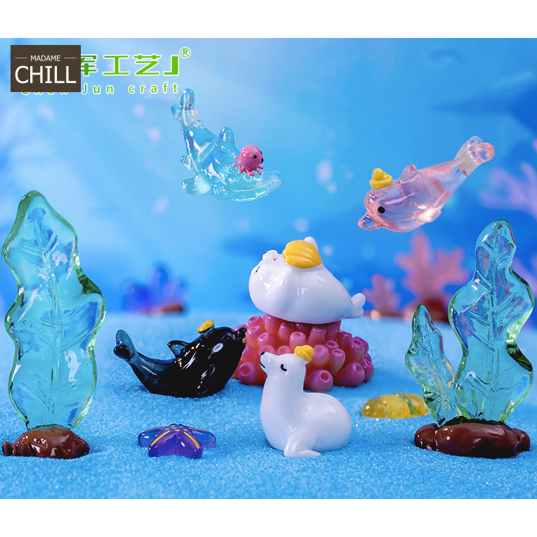 [MC686] ตุ๊กตุ่นจิ๋ว สัตว์ทะเล ปะการัง หอย 🦈 (1 ตัว ราคา 6, 10 บาท)