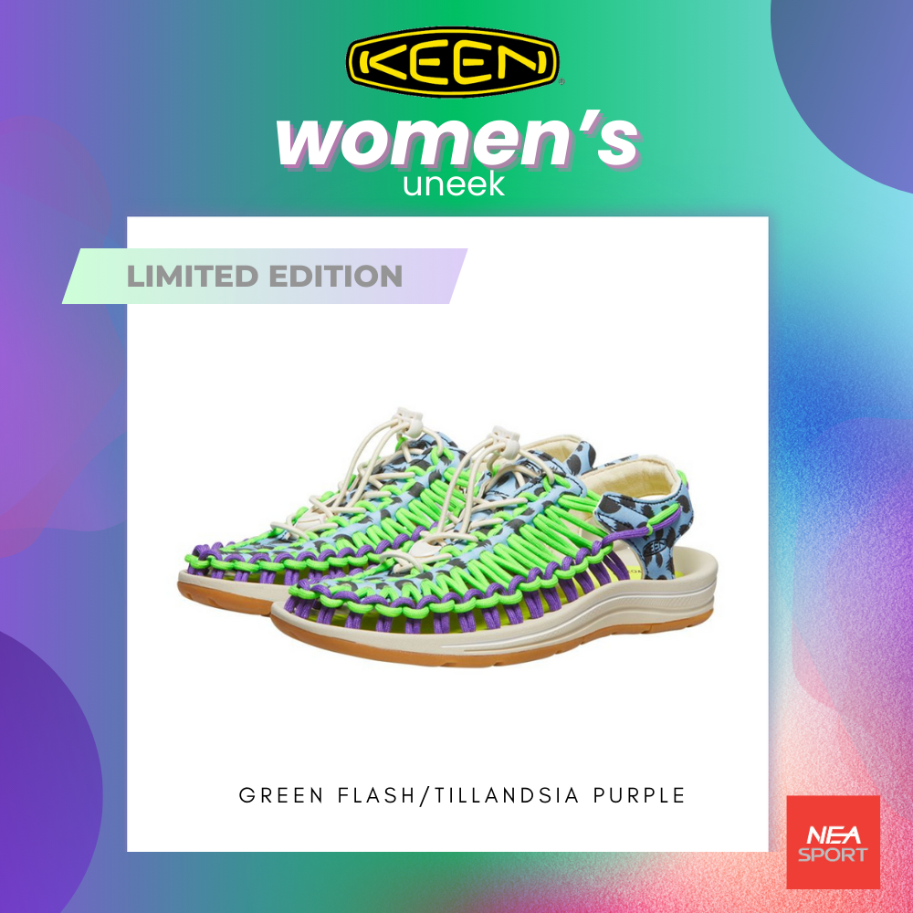 [ลด30% เก็บโค้ด 2509FASHDD] KEEN Women's UNEEK - GREEN FLASH/TILLANDSIA PURPLE รองเท้า คีน ผู้หญิง