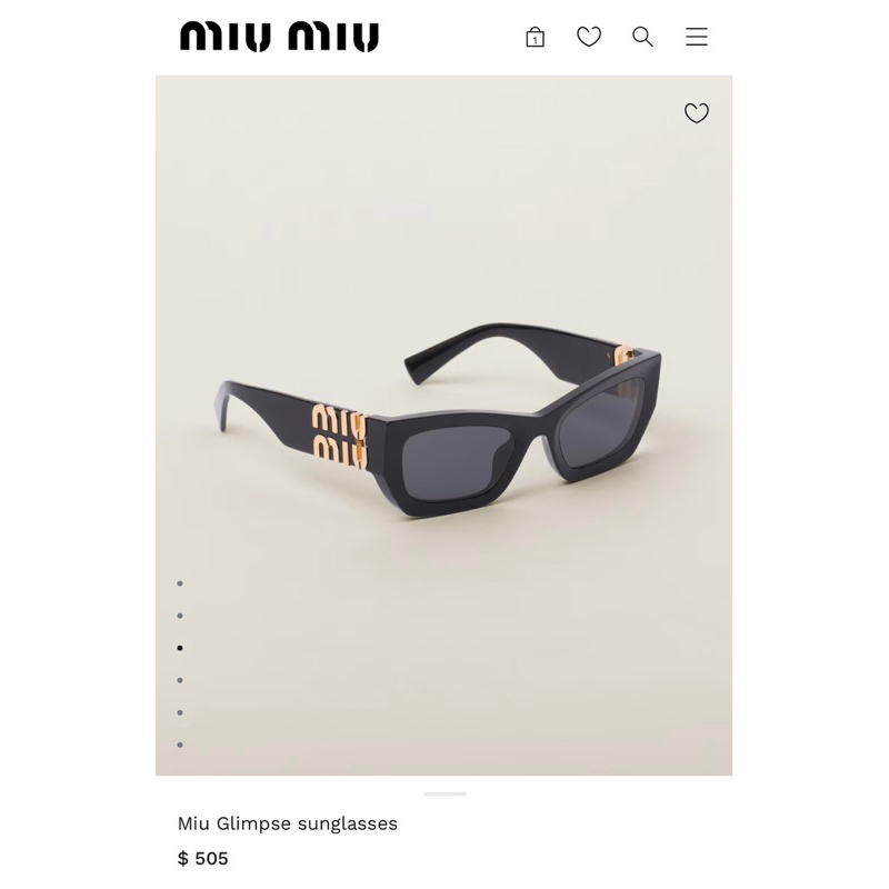 แว่นตา Miu Miu sunglasses *มือสอง*ของแท้