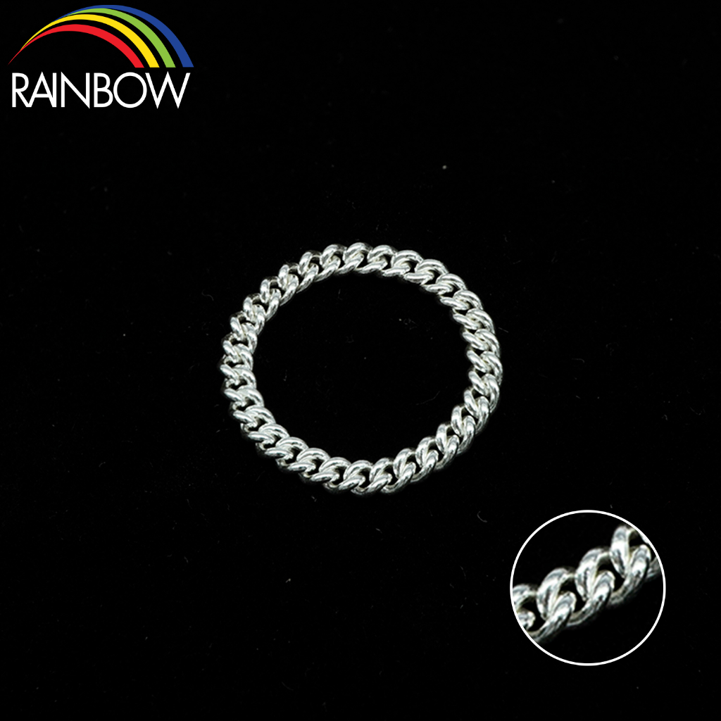 [RainbowSilver]🌈แหวนมินิมอล เงินแท้ แหวนโซ่ ลายโซ่ปะคำ ลายกล่องสไตล์เกาหลี ใส่นิ้วก้อย🌈พร้อมส่ง งานทำมือ คนไทยทำเอง