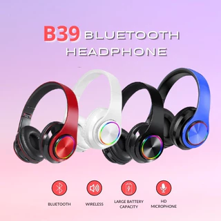 หูฟัง B39 หูฟังครอบหูไร้สาย Bluetooth รุ่น Candy Pop หูฟังบลูทูธ สเตอริโอ เบสคมชัด