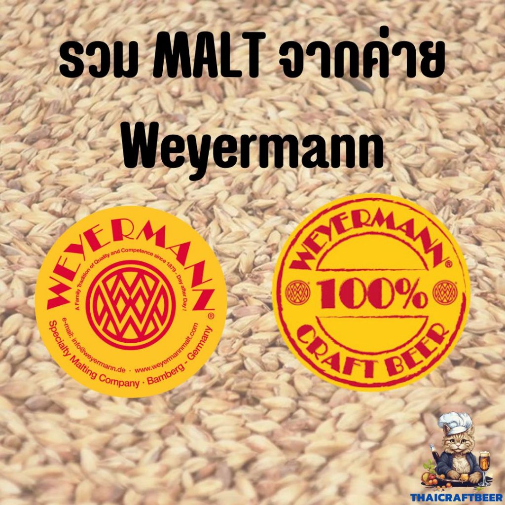 มอลต์ ทำเบียร์ WEYERMANN Pale Ale Malt / Wheat Malt / Pilsner Malt / Vienna Malt / Munich Malt / Mel