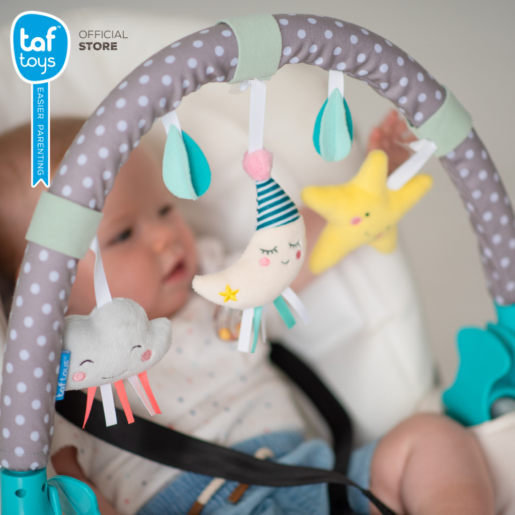 Taf Toys معلّقة لعربة الأطفال Mini Moon Arch لعبة تنموية للأطفال من الولادة فأكثر صورة 3