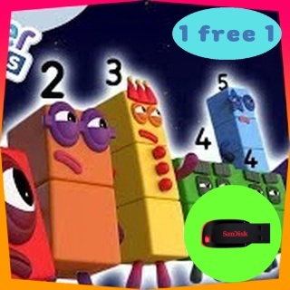 NumberBlocks ซับอังกฤษ​ ในรูปแบบ flashdrive วิดีโอ​ การ์ตูนเด็ก ภาษาอังกฤษ​ สื่อเสริมทักษะ