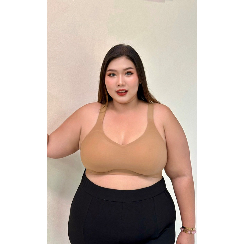 BraLista ไร้ขอบ ไร้โครง เสื้อในเพื่อสุขภาพ เก็บเนื้อปลิ้นข้างsize M-4XL ราคา ถูกที่สุด ดีลบีเคเค แกลเลอรีภาพที่ 8