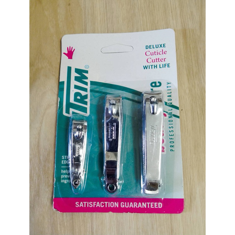 TRIM ทริม จัดให้ Trim Clipper เซทกรรไกรตัดเล็บสเเตนเลส 1 ชุดได้ 3 ขนาด คมมาก ราคาถูก ราคา ต่อชุด