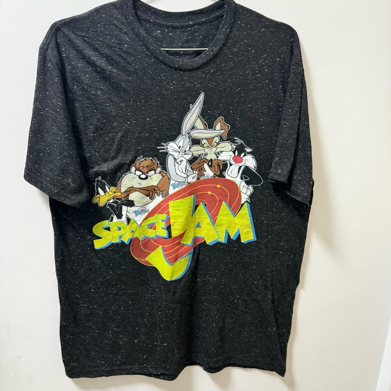 Vintage Space Jam Tune Squad Black Galaxy Speckled Size Large T Shirt