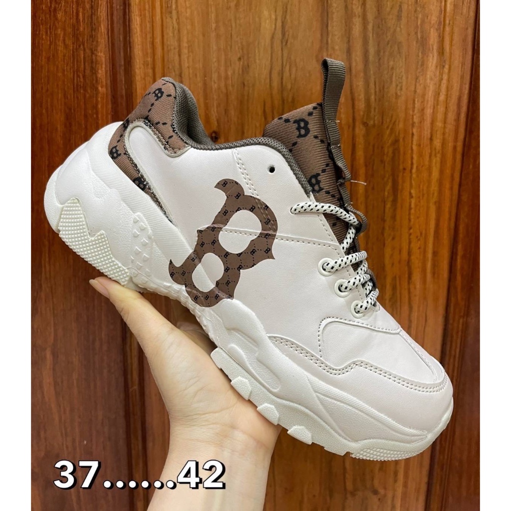 🌟ลดเพิ่ม50🌟MLB Boston Bigball Chunky รองเท้าอเนกประสงค์ สูง 6CM รองเท้าผ้าใบผู้หญิง