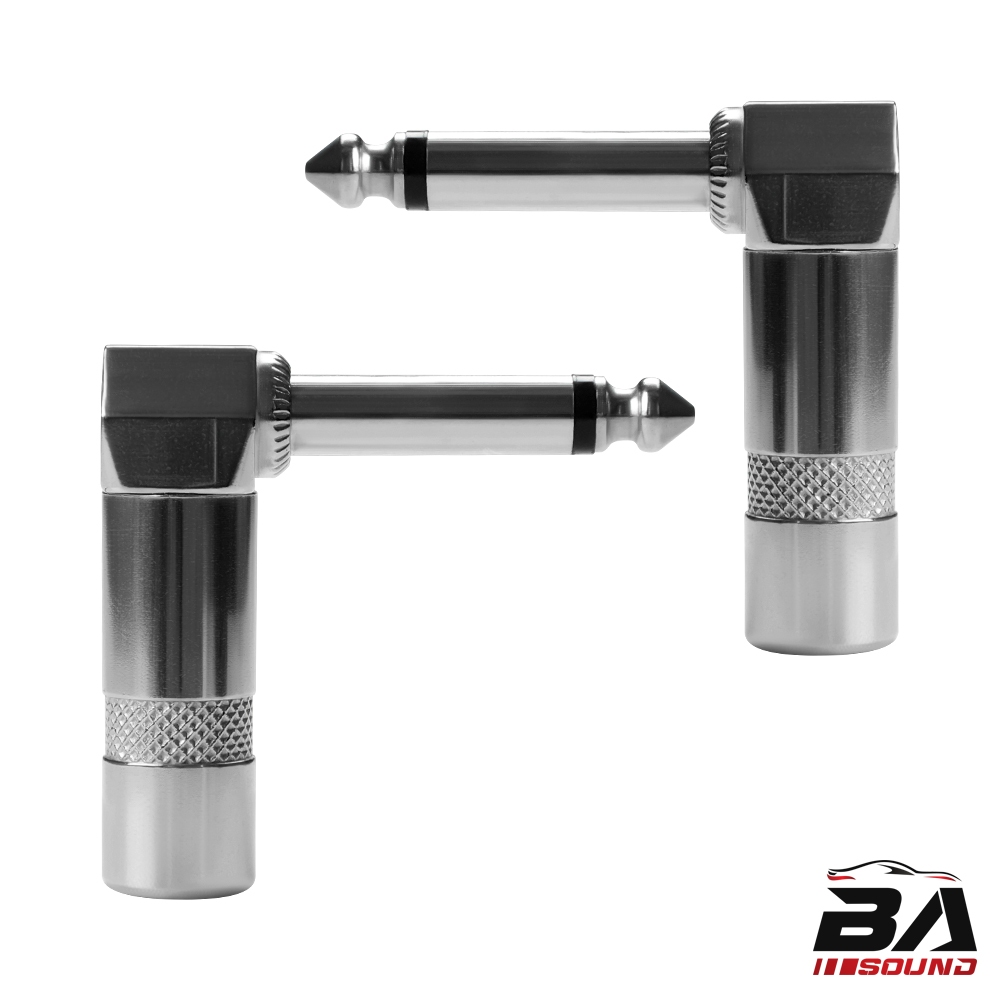 BA SOUND ปลั๊กแจ็คโมโน MC02 หัวแจ็คแบบงอ 90องศา ขนาด 6.35 MM ปลั๊ก MIC MONO ตัวนำสัญญาณ อุปกรณ์เชื่อมต่อสัญญาณ ปลั๊กไมค์