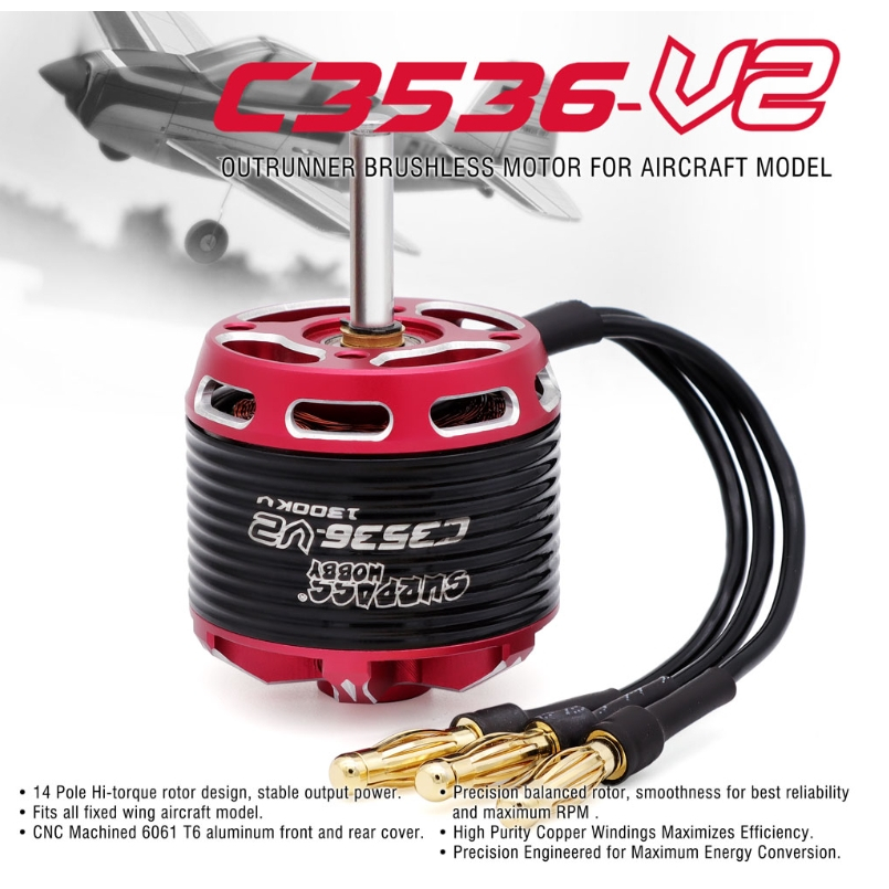 [มอเตอร์] SURPASS C3536 - 1300KV และ 1500KV V2 Brushless Motors