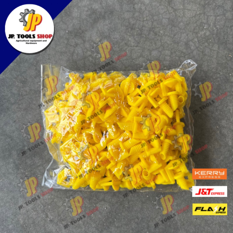 (100 ตัว) หัวฉีดสเปรย์ปีกผีเสื้อ สีเหลืองใหญ่ รัศมี 0.5-3 เมตร หัวมินิสปริงเกอร์
