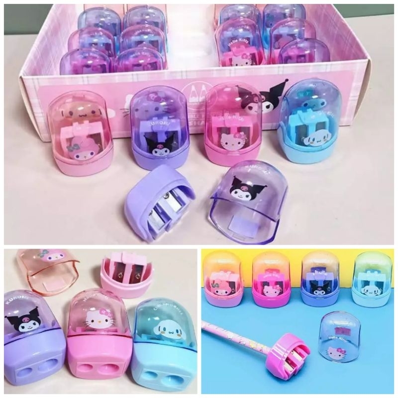 💖พร้อมส่ง💖ใน🇹🇭เครื่องเหลาดินสอ กบเหลาดินสอ คุโรมิ มายเมโลดี้ ชินนาม่อน น่ารัก คมนาน SANRIO มีช่องเหลา 2 ช่อง